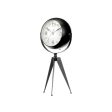 Table clock Tripod Black Metal 14 x 30 x 11 cm (4 Units) Online Sale