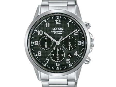 Men s Watch Lorus RT313KX9 Black Silver For Cheap