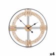 Wall Clock Black Metal MDF Wood 60 x 60 x 5 cm (4 Units) Sale