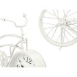 Table clock Bicycle White Metal 42 x 24 x 10 cm (4 Units) Online Sale