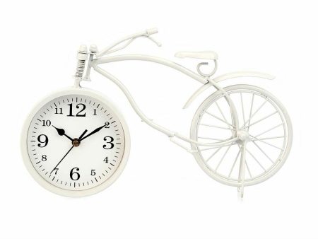 Table clock Bicycle White Metal 36 x 22 x 7 cm (4 Units) Online now