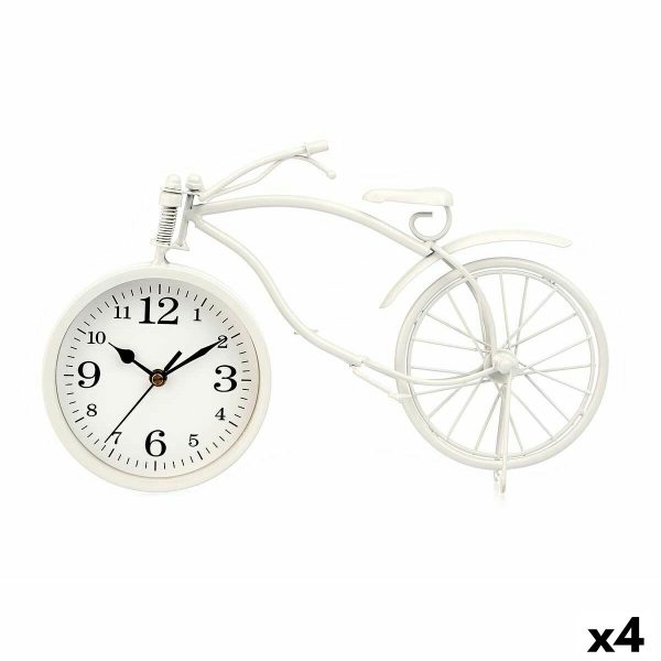 Table clock Bicycle White Metal 36 x 22 x 7 cm (4 Units) Online now