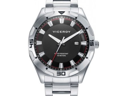 Men s Watch Viceroy 401283-97 Black Silver (Ø 43 mm) Hot on Sale