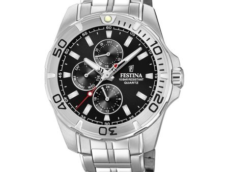 Men s Watch Festina F20445 3 Black Silver For Cheap