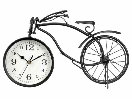 Table clock Bicycle Black Metal 36 x 22 x 7 cm (4 Units) Online Hot Sale