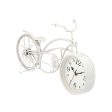 Table clock Bicycle White Metal 42 x 24 x 10 cm (4 Units) Online Sale