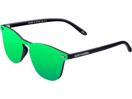 Unisex Sunglasses Northweek Wall Phantom Ø 45 mm Green Black Supply