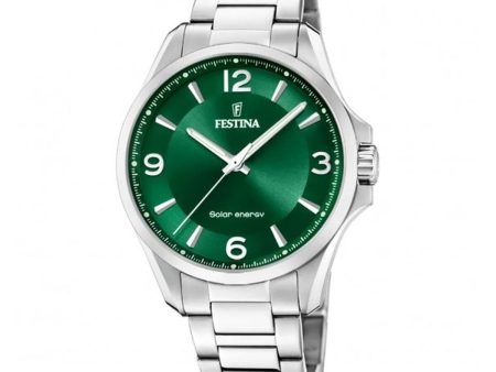 Men s Watch Festina F20656 3 Green Silver Discount